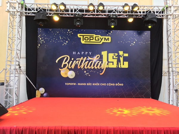 Kỷ niệm ngày thành lập TopGym được thực hiện bởi dịch vụ tổ chức sự kiện Tuấn Việt